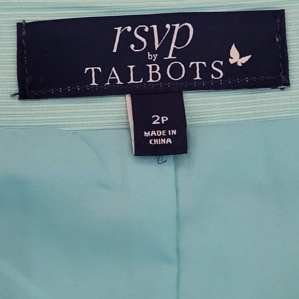 Talbots 2P pleated blue pineapple tropical skirt - Picture 8 of 8